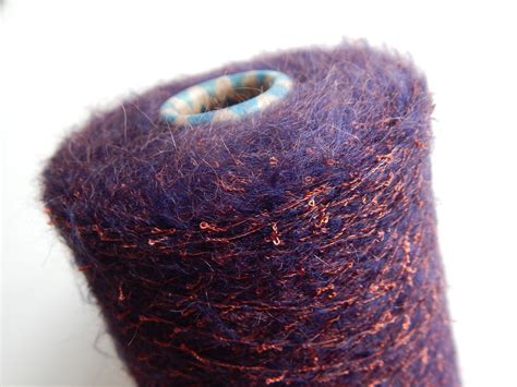 Mohair Dark Purple Fantasy Yarn Purple Terracotta Wool Yarn Etsy