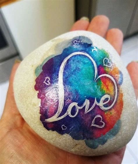 Love Painting Rock For Valentine Decorations Ideas Painted Rocks Diy