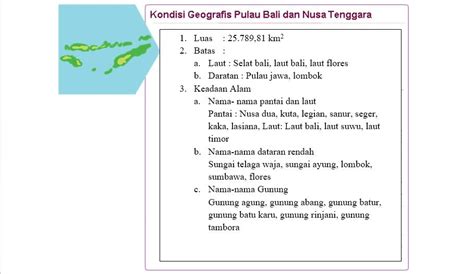 Kunci Jawaban Kondisi Geografis Pulau Bali Dan Nusa Tenggara Mata My