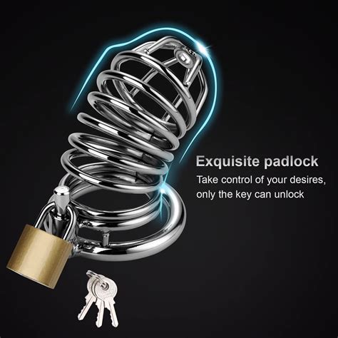 Cock Cage Male Chastity Device Locked Cage Sex Toylock Contains 3 Rings Of Different Sizes And