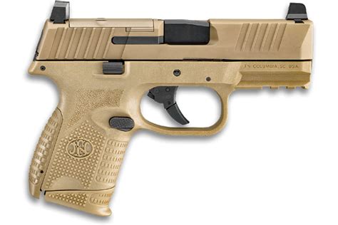 Fnh 509 Compact Mrd 9mm Striker Fired Pistol With Flat Dark Earth Frame And Slide Vance Outdoors