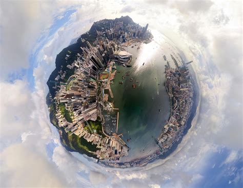 World City Panoramas Transformed Into 360 Degree Globes In Pictures