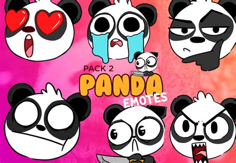 6 Cute Panda Emotes For Twitch Discord And Youtube Pack 2