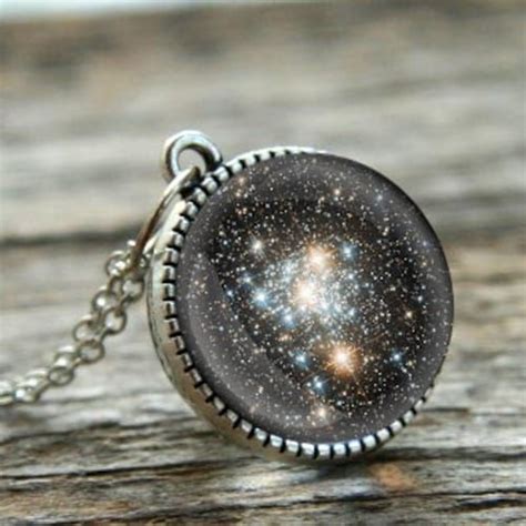 Turquoise Nebula Art Pendant Galaxy Necklace Galaxy Pendant Etsy In