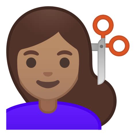 Woman getting haircut emoji combination. 💇🏽 Person Getting Haircut Emoji with Medium Skin Tone Meaning