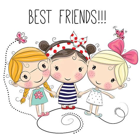 Royalty Free Three Friends Clip Art Vector Images