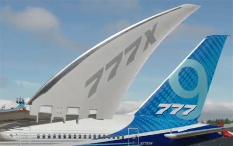 Boeing 777x Huge Folding Wing Tip In Action Airline Ratings