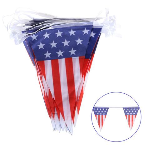 1pc/polybag for bunting flags 4th of july. Plastic Hanging Flags 4th of July American Flags Pennant ...