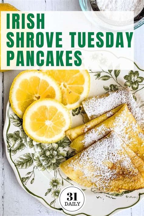 Irish Shrove Tuesday Pancakes With Lemon Recipe In 2020 Lemon Recipes Shrove Tuesday
