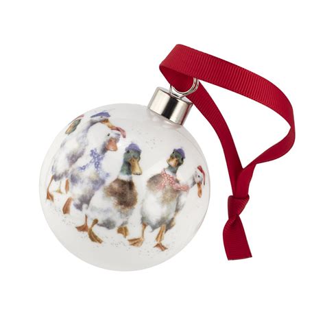 Royal Worcester Wrendale Christmas Bauble Ducks