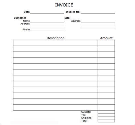 Fill in your information on the template. Blank Invoice Download | apcc2017