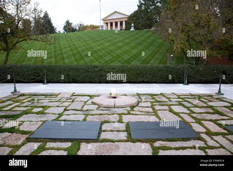 Arlington National Cemetery John F Kennedys Grave And Memorial Stock