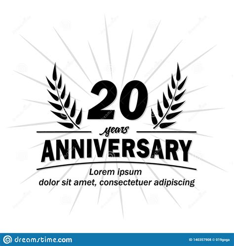20th Anniversary Design Template 20th Years Vector And Illustration