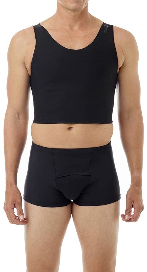 Large Inch Chest Black Underworks FTM Extreme Tri Top Chest Binder Top Amazon In