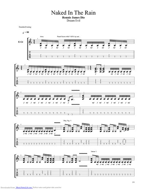 Naked In The Rain Guitar Pro Tab By Dio