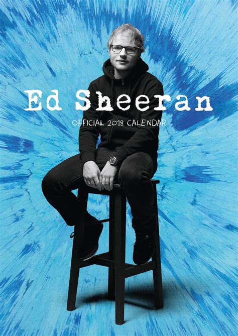 Ed Sheeran Official 2018 Kalendar A3 Poster Format