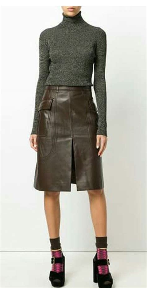 Leather Skirt Skirts Fashion Hipster Stuff Moda Leather Skirts