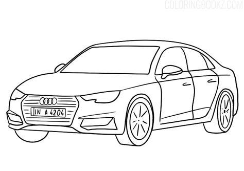 Audi A4 Coloring Page  Coloring Books