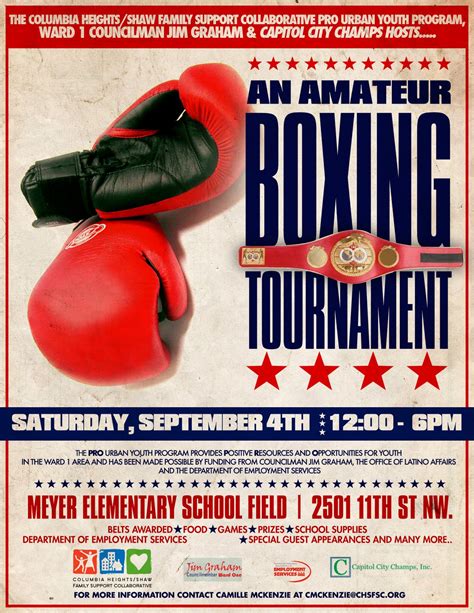 strengthening ward one together amateur boxing tournament september 4