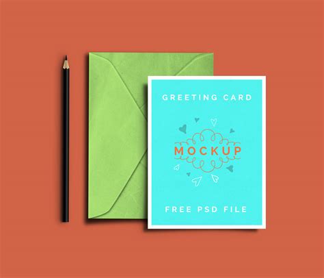 Great cards for birthdays and other special occasions. Free Greeting Card MockUp PSD Templates