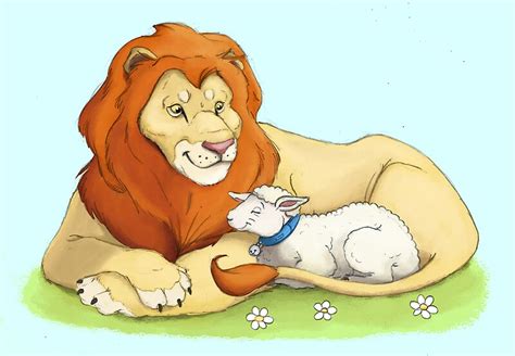 "Lion and Lamb" by Aja Wells | Redbubble