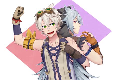 Genshin impact a gathering of beauties. Ran 🍌🐟 hibernating on Twitter | Anime guys, Impact, Bennett