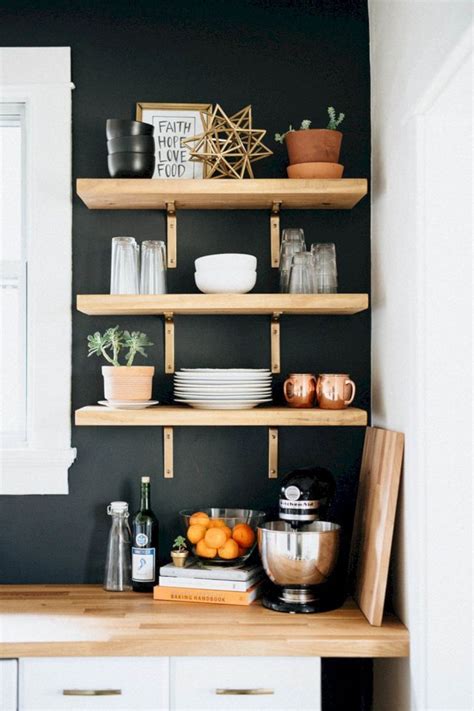 25 Fascinating Small Kitchen Wall Shelves Ideas That Look More Comfort