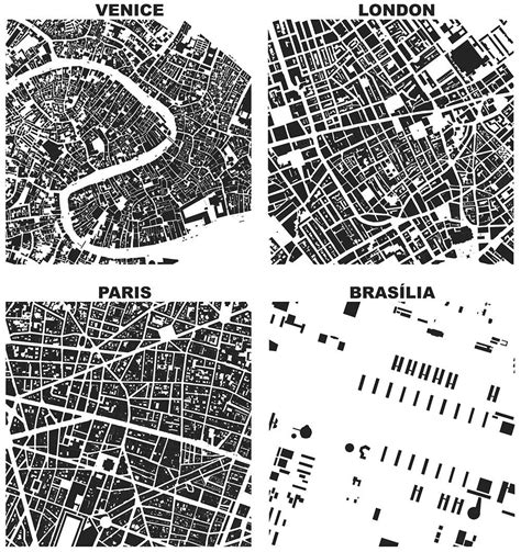 Figure Ground Diagrams Of Urban Form And Building Footprints In London