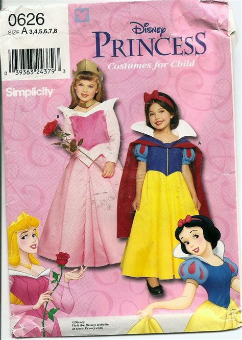 disney sleeping beauty snow white simplicity 0626 9384 etsy disney princess costumes