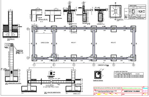 Foundation Section Detail Dwg File Cadbull