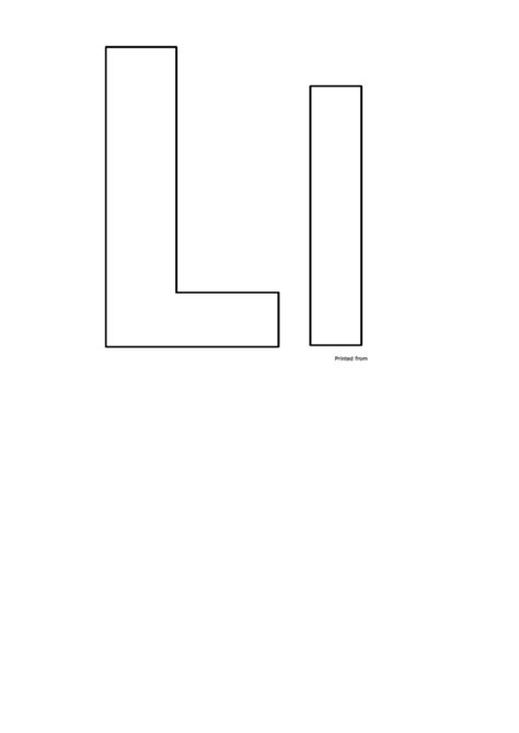Abc handwriting sheets (handwriting booklet). Upper-Lower Case Letter L Template printable pdf download