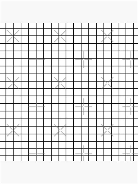 White And Black Grid Poster By Star10008 Redbubble