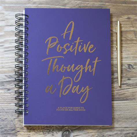 Personalised A Positive Thought A Day Notebook By Make Note