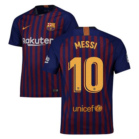 Nike Barcelona Lionel Messi 10 Soccer Jersey Home 1819