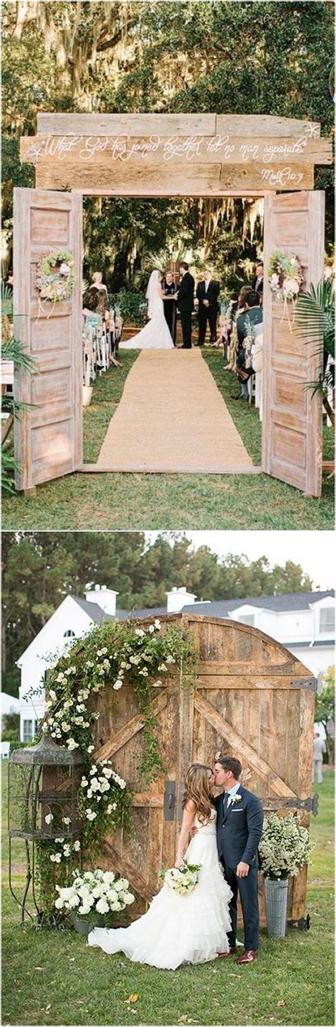 Top 20 Vintage Old Door Wedding Backdrops Roses And Rings Backyard