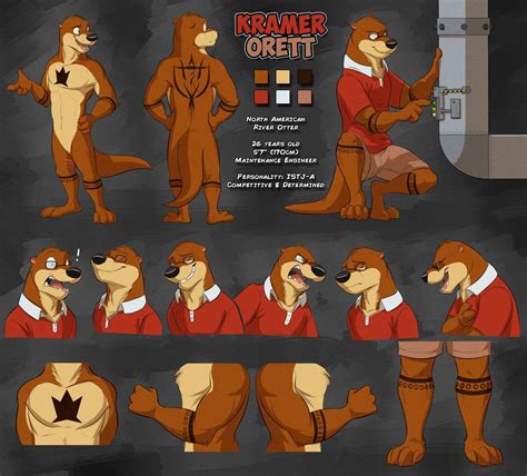 Commission Kramer Orett Reference Sheet By Temiree Deviantart Com On Deviantart Otter Drawing