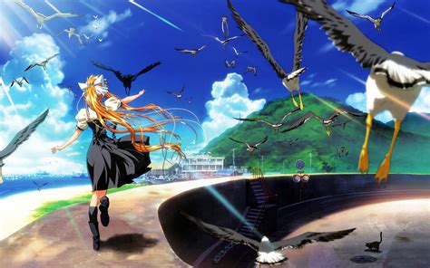 Wallpaper Birds Anime Girls Air Air Anime Screenshot 1680x1050