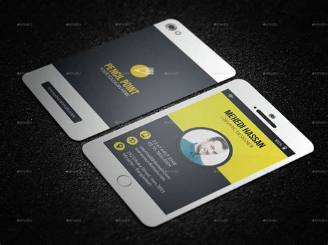 Phone Business Card By Mehedihassan Graphicriver