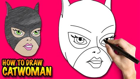 How To Draw Catwoman Easy Step By Step Drawing Lessons For Kids