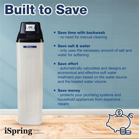 Ispring Wcs45kg Whole House Water Softener With Backwash Feature