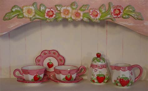 Strawberry Tea Set By Freddyandpetunia On Etsy