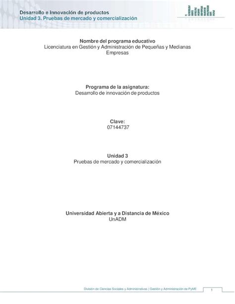 Pdf Unidad 3 Pruebas De Mercado Pdfslidenet