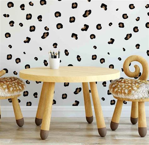 Animal Print Wall Decal Leopard Print Wall Decal Leopard Etsy