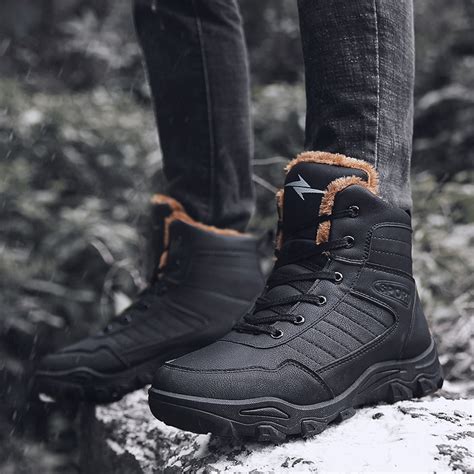 Yrrfuot Mens Snow Boots Waterproof Winter Boots Men Casual Sport Shoes