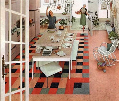 17 Striped And Checkerboard Patterned Floors From 1950s Homes Click