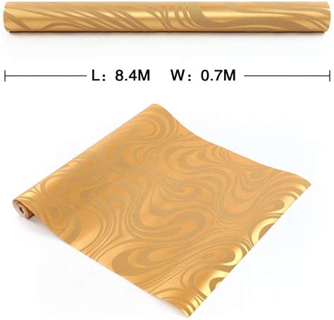 Hanmero Minimalist Abstract Curves Glitter 3d Wallpaper Gold Homesbrand