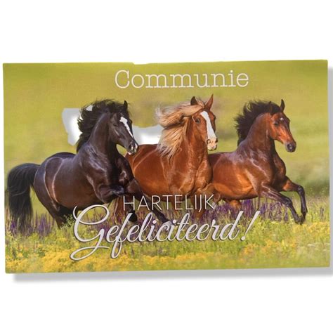 Communie Wenskaart X Cm Paarden Cards Crafts