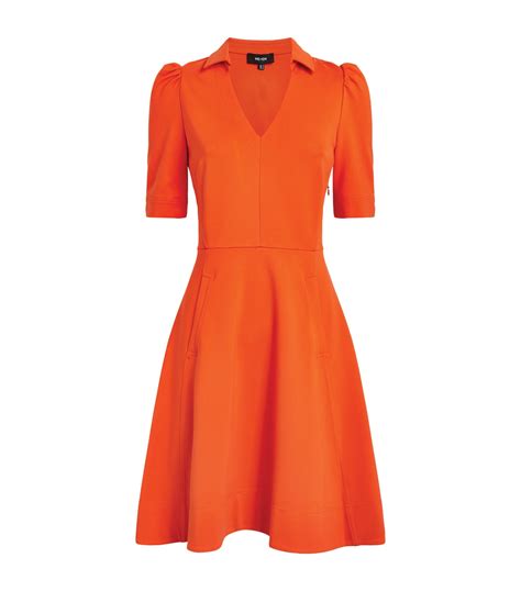 Meem Orange Collared Mini Dress Harrods Uk