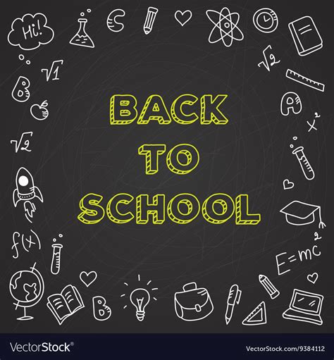 Back To School Chalkboard Royalty Free Vector Image