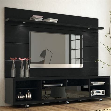 Manhattan Comfort Cabrini 22 Series 85 Tv Stand And Panel In Black
